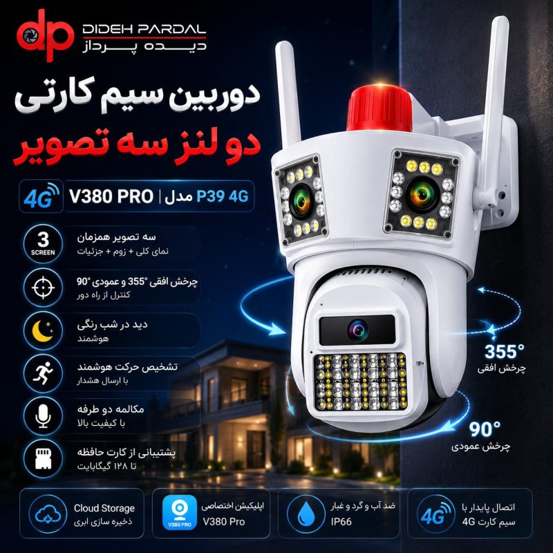 دوربین سیم کارتی دو لنز سه تصویر