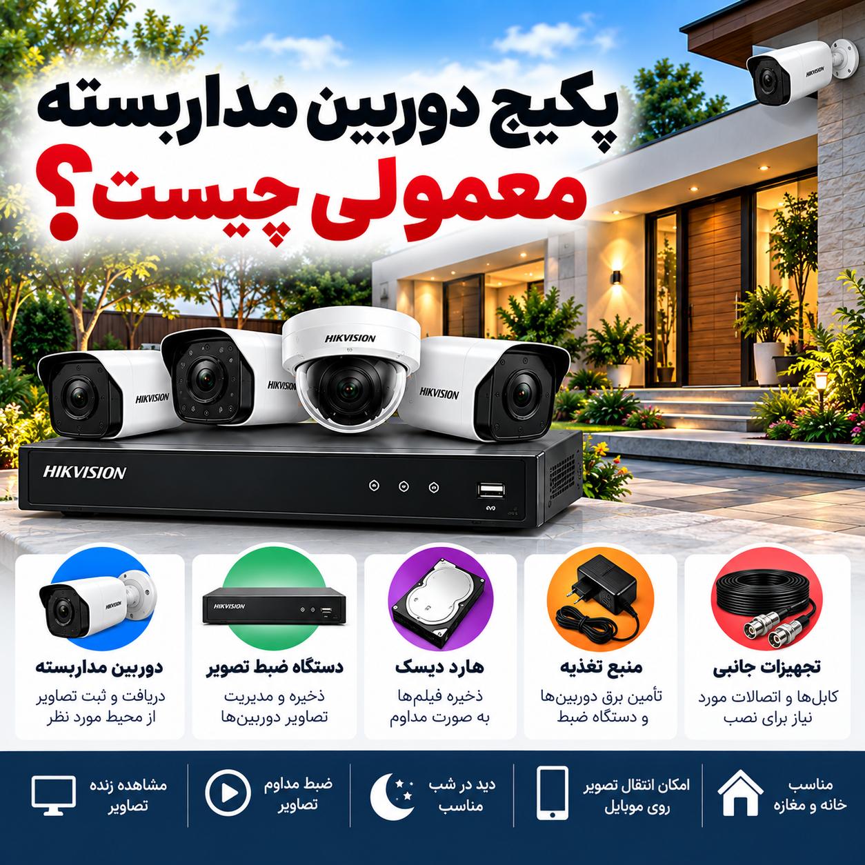 تفاوت پکیج دوربین مداربسته معمولی و هوشمند چیست؟
