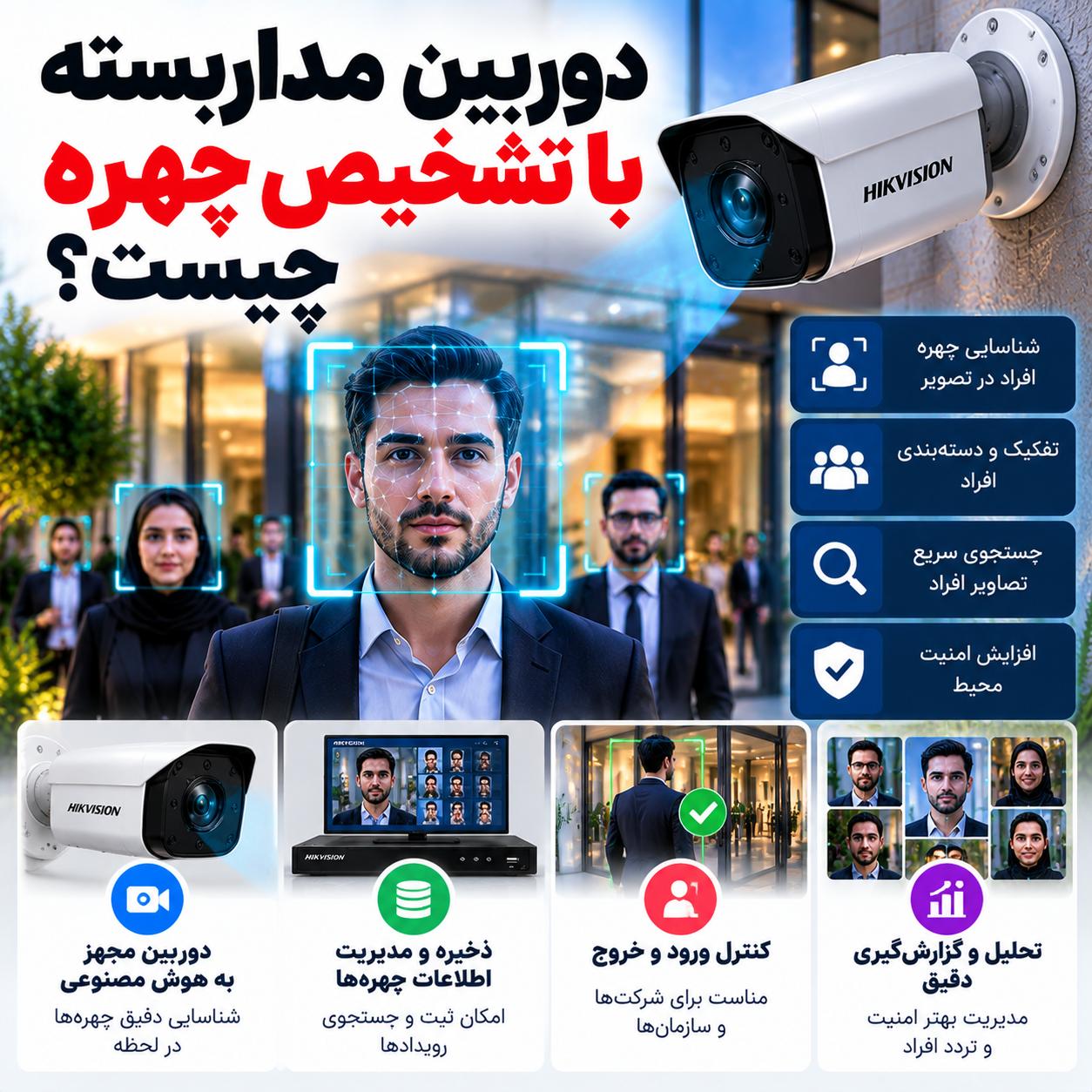 پکیج دوربین مداربسته با تشخیص چهره چه کاربردی دارد؟
