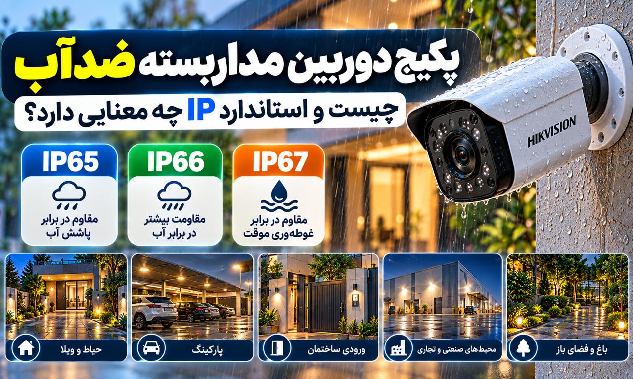 پکیج دوربین مداربسته ضدآب چیست؟ استاندارد IP چه معنایی دارد؟
